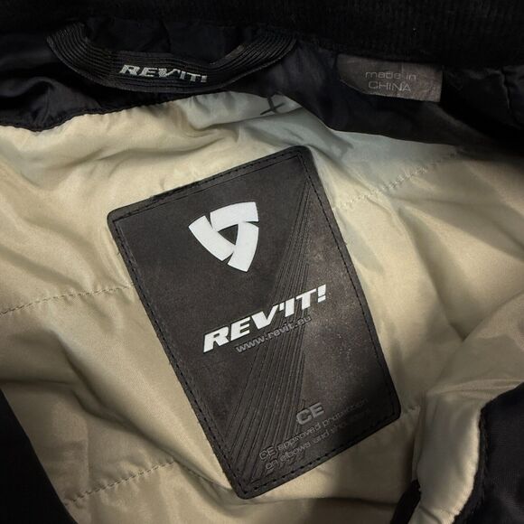 REV’IT 48 men’s black windbreaker «TORNADO» jacket Motorcycle full zip - Picture 9 of 10